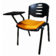 EAZI Tablet Chair With Writing Top & Seat Padded Cushion - Summer Orange