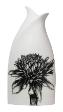The Classic Black And White Vase Collection Rose Bud Series Hand Painted Kantan With Stud.