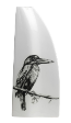 The Classic Black And White Vase Collection Hand painted Kingfisher.