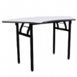 WOODSIDE CURVE - Fold-able, curved table. - Grey Colour