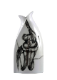 The Classic Black And White Vase Collection Rose Bud Series Hand Painted Periuk Kera.