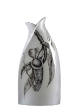 The Classic Black And White Vase Collection Rose Bud Series Hand Painted Periuk Kera.