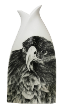 The Classic Black And White Vase Collection Rose Bud Series Hand Painted Eagle.