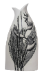 The Classic Black And White Vase Collection Rose Bud Series Hand Painted Heliconia Psittacorum