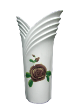 The White Collection Candle Holder / Vase Decal Purple Rose.