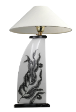 The Classic Black And White Table Lamp Collection Hand Painted Ferns.