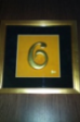 Numerology No.6 Plate Number in Pewter & 24k Gold Plated