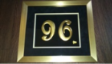 Numerology No.96 Plate Number in Pewter & 24k Gold Plated