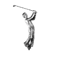 Golfer Figurine-Screw On 110mm H