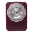 Bougainvillea with Clock on Rect. W/Plaque 280mm W 390mm H