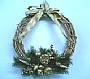 X'MAS WOOD WREATH GOLD