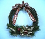 X'MAS WOOD WREATH RED