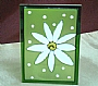 JH GREEN FLOWER GLASS CANDLE HOLDER XS