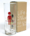 4 x Decorative Print Tall Drinking Glass With Box (A08)